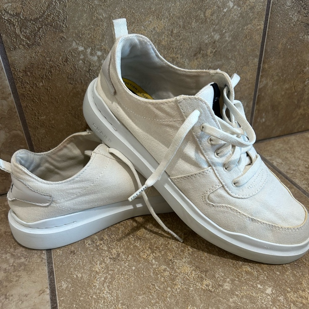 Cole Haan GrandPro Rally Canvas Court Sneaker - Optic White size 8B